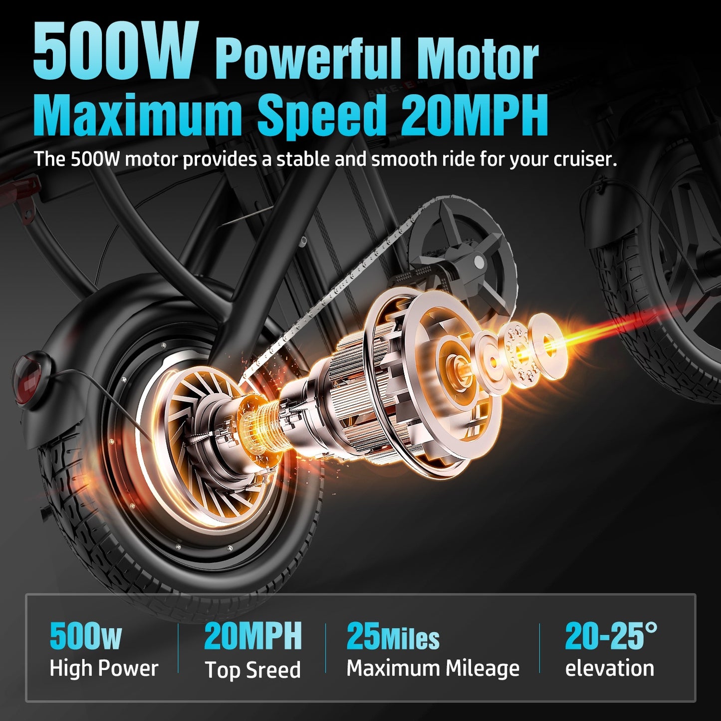 Folding Electric Bicycle, Peak Power 500 Watts, 20 Miles\u002FHour Brushless Motor, 14-Inch Tires, 48-Volt 10 Ampere-Hour Detachable Battery, Adult Electric Bicycle, Electric Bicycle, Suitable for Urban Commuting, Is The Best Choice for a Gift
