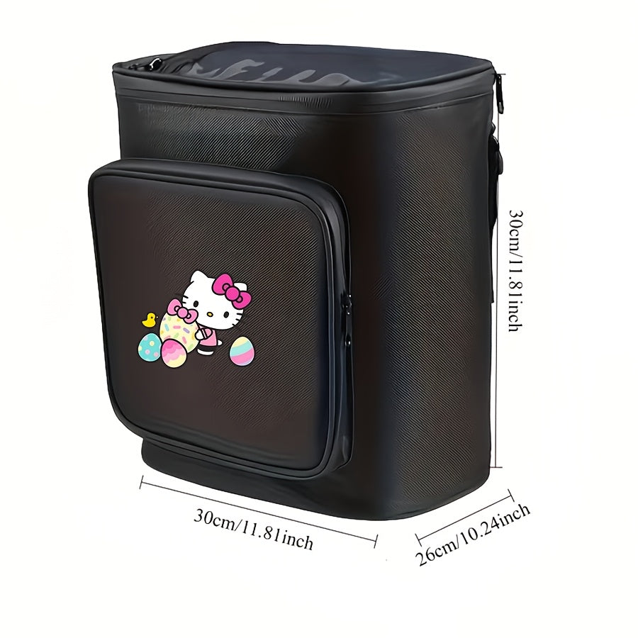1pc Hello Kitty Electric Bicycle Motorcycle Helmet Bag, Portable Front Bike Bag, Large Capacity Storage Organizer with Adjustable Shoulder Strap, Durable Commuting Travel Saddle Bag—Ideal Gift for Riders, Comfortable Essential Bicycle Accessory