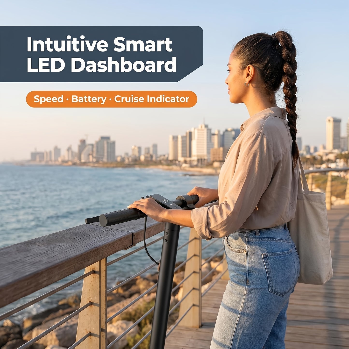 350W Motor. Adult Folding Electric Scooter, 8.5-Inch Tires, 3 Speed Settings, Dual Safety Brakes, Durable Body, LED Headlights And Taillights, Supporting 265 Pounds, for Daily Commuting And As A Gift