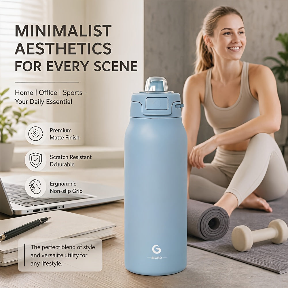 Insulated Water Bottle BIGRD 960ml Large-capacity Insulated Water Bottle, Double-layer Vacuum Leak-proof Drinking Bottle, Reusable Travel Cup, Suitable for Outdoor Sports and Daily Use