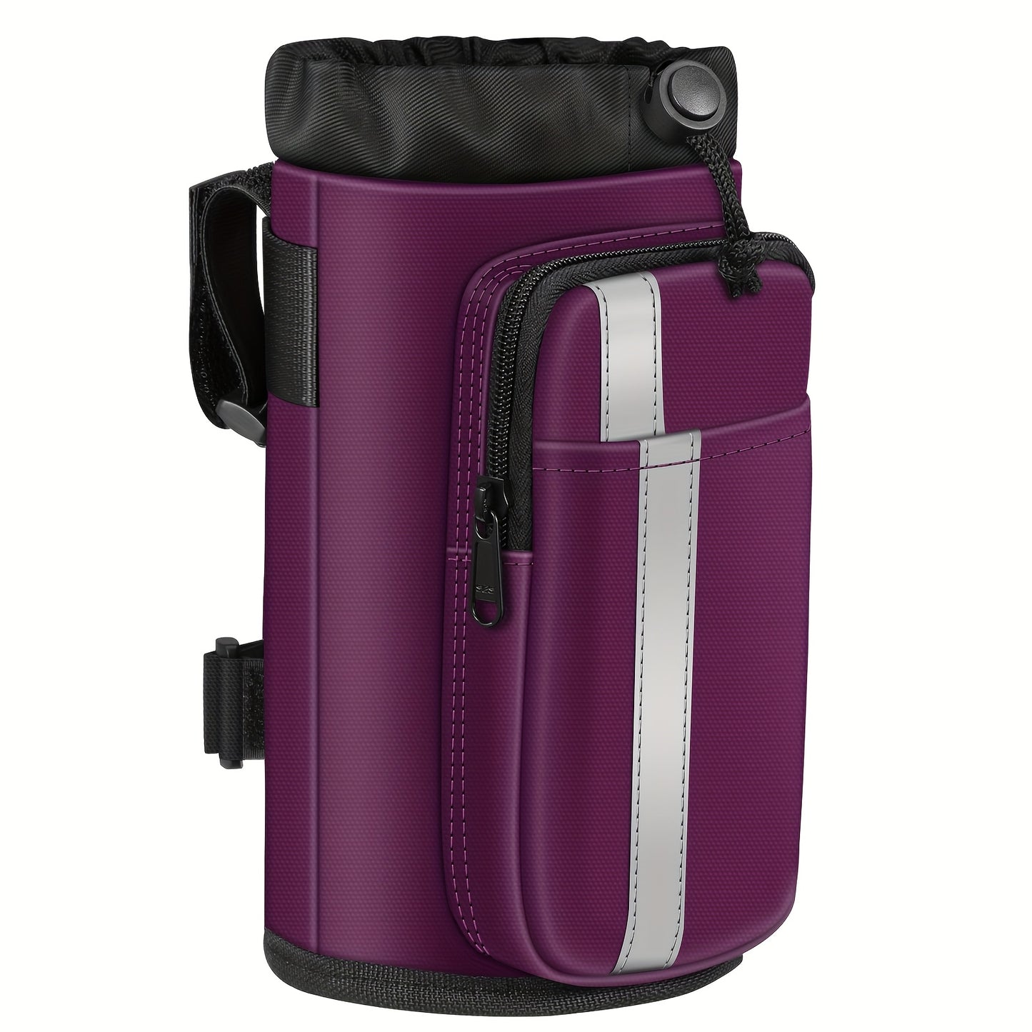 Universal Bike Cup Holder, Designed to Hold Water Bottles And Featuring Phone Pockets, Suitable for Strollers, Walkers, Golf Carts, Rollators, And Scooters, Perfect for Outdoor Activities And Cycling