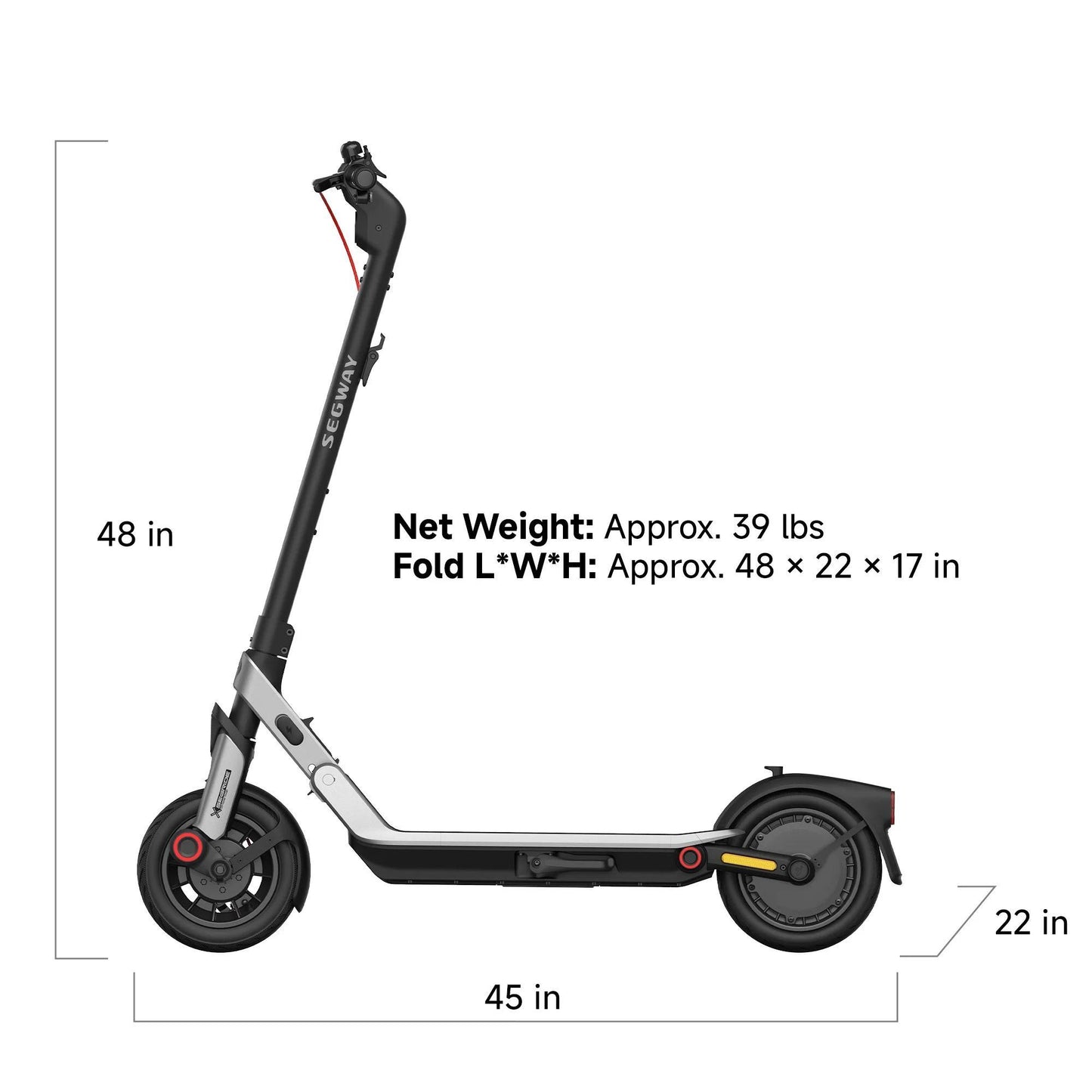 Segway E3 Pro Electric Scooter, 20 mph Max Speed w\u002F 34 miles Max Range, Dual Suspension - Black (80% New)