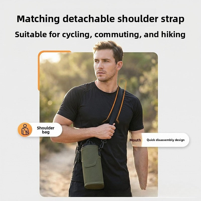 Bike Handlebar Water Bottle Holder Insulated Cycling Water Bottle Bag for Road MTB Bicycle