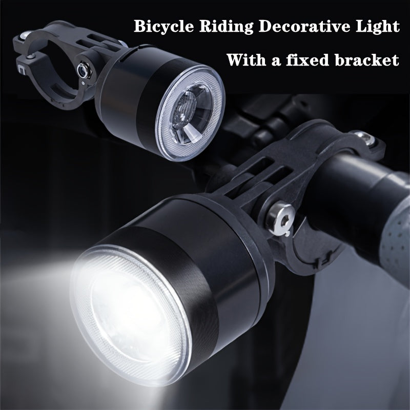 Bicycle Frame Mount Light, a Must-have for Cycling Enthusiasts, Small Round White Light, Versatile and Practical Cycling Gear
