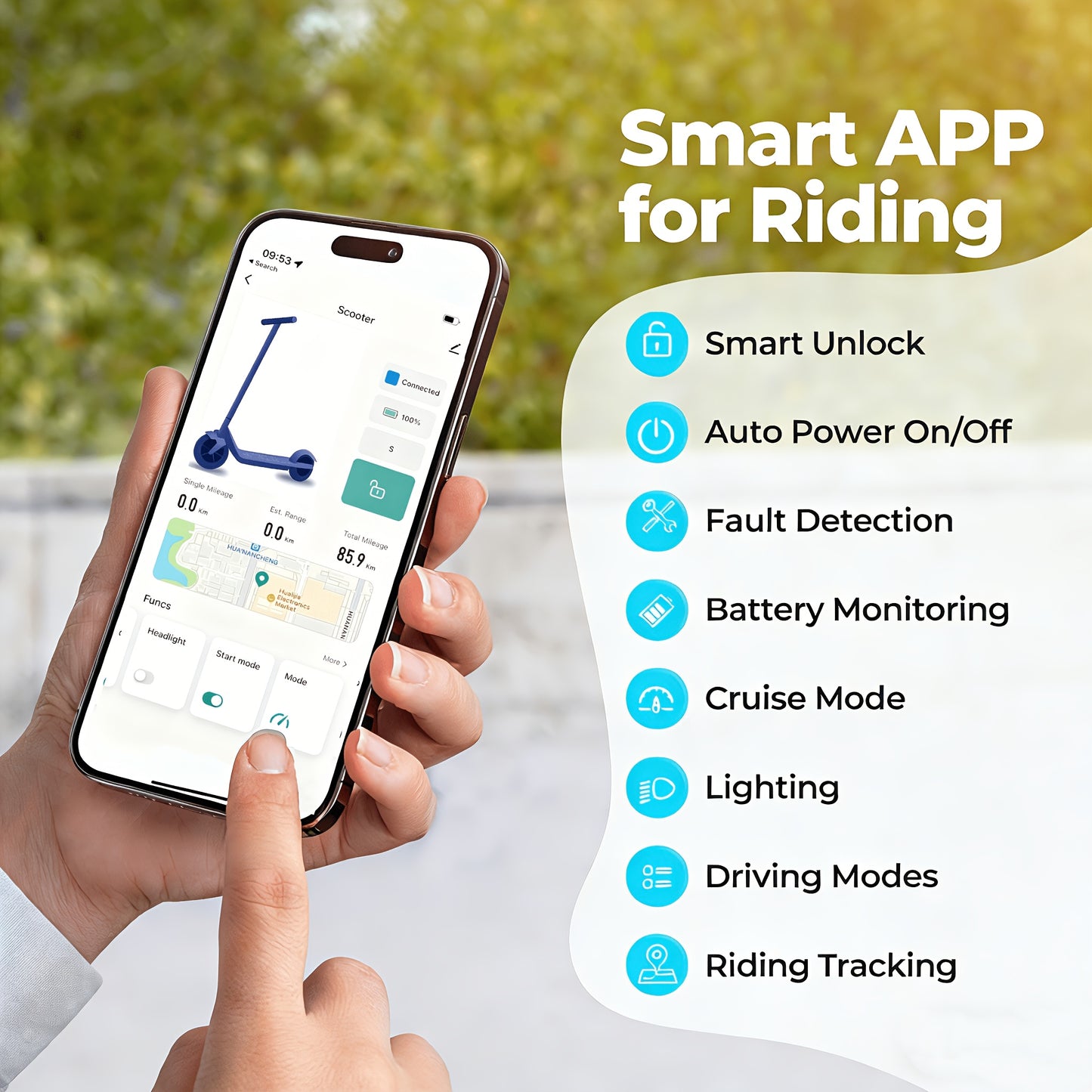 350W Motor Foldable Electric Scooter for Adults, 8.5 Inch Anti-Slip Solid Tyres, 19MPH Max Speed & 3 Speed Modes, New Upgraded Version with Reinforced Brake System, Stable Riding, Durable Aluminum Alloy Body, Ultra Comfortable Commuter E-Scooter