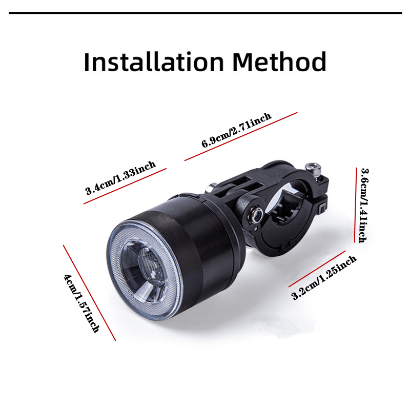 Bicycle Frame Mount Light, a Must-have for Cycling Enthusiasts, Small Round White Light, Versatile and Practical Cycling Gear