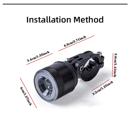 Bicycle Frame Mount Light, a Must-have for Cycling Enthusiasts, Small Round White Light, Versatile and Practical Cycling Gear