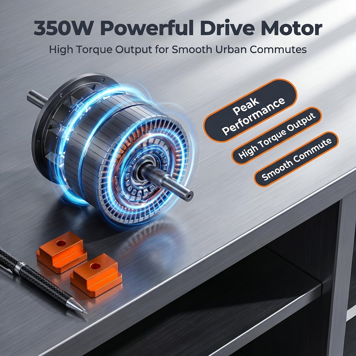 350W Motor. Adult Folding Electric Scooter, 8.5-Inch Tires, 3 Speed Settings, Dual Safety Brakes, Durable Body, LED Headlights And Taillights, Supporting 265 Pounds, for Daily Commuting And As A Gift