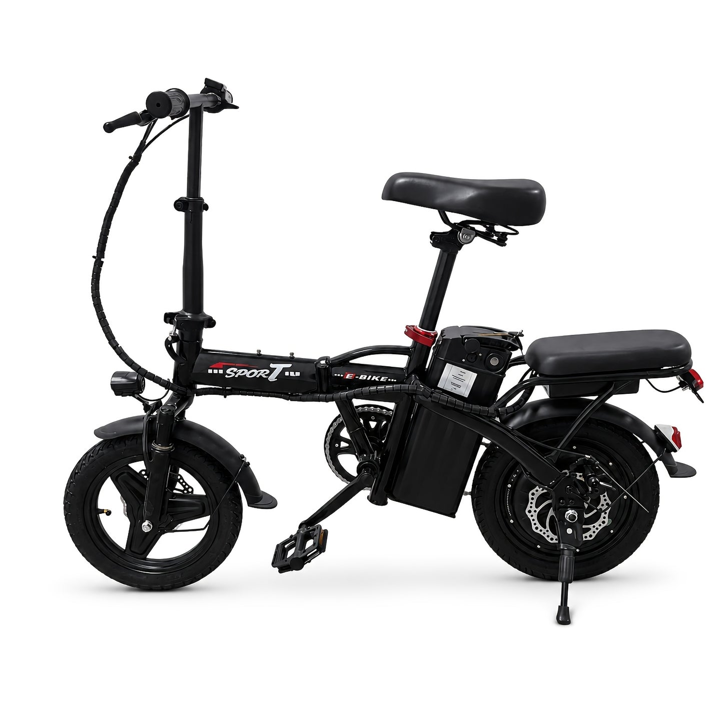 Folding Electric Bicycle, Peak Power 500 Watts, 20 Miles\u002FHour Brushless Motor, 14-Inch Tires, 48-Volt 10 Ampere-Hour Detachable Battery, Adult Electric Bicycle, Electric Bicycle, Suitable for Urban Commuting, Is The Best Choice for a Gift