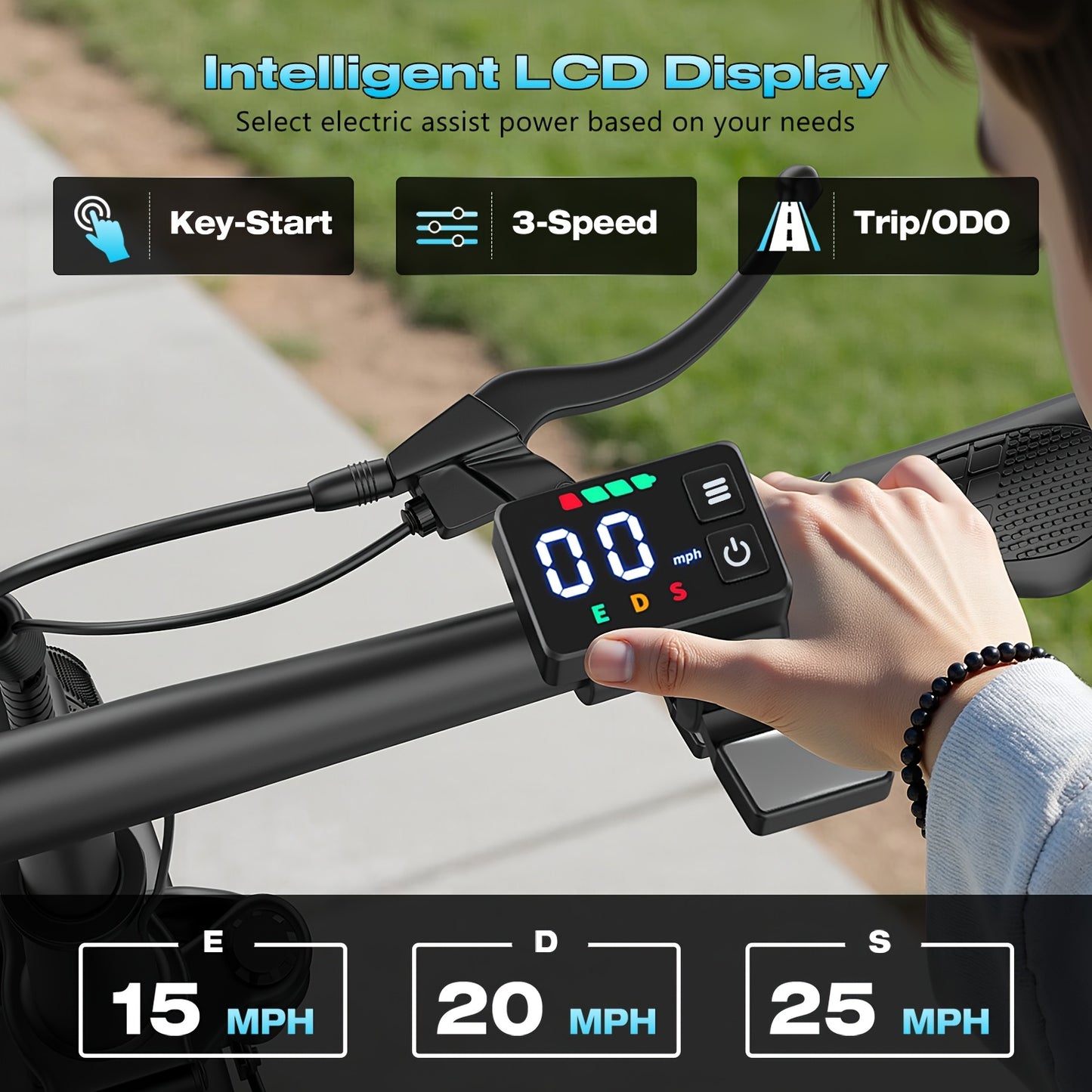 Commuter Electric Scooter with Seat, 54.6V 16.5Ah Electric Scooter with Detachable Basket, Shopping Cart & Grocery Cart & Multi-Purpose Cargo Scooter, Large Capacity Battery for 35 Miles Long Range, New Smart Throttle with 3 Speed Levels