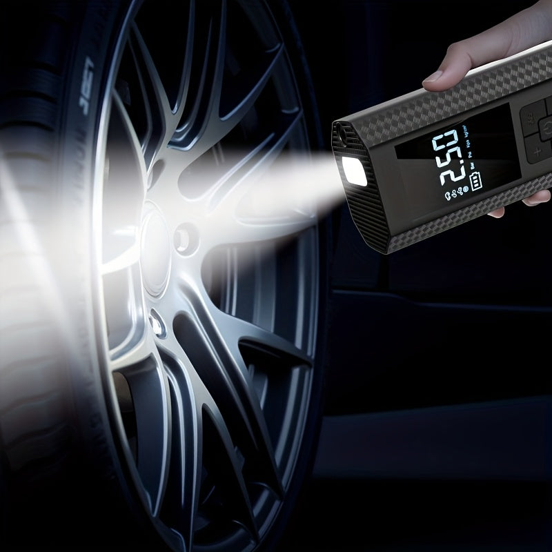 150PSI Portable Air Compressor 3X Faster Portable Air Compressor | 150PSI, Tire Pressure Gauge, LED Display, One-Touch Smart Cordless Tire Inflator, USB-Powered, Rechargeable Battery