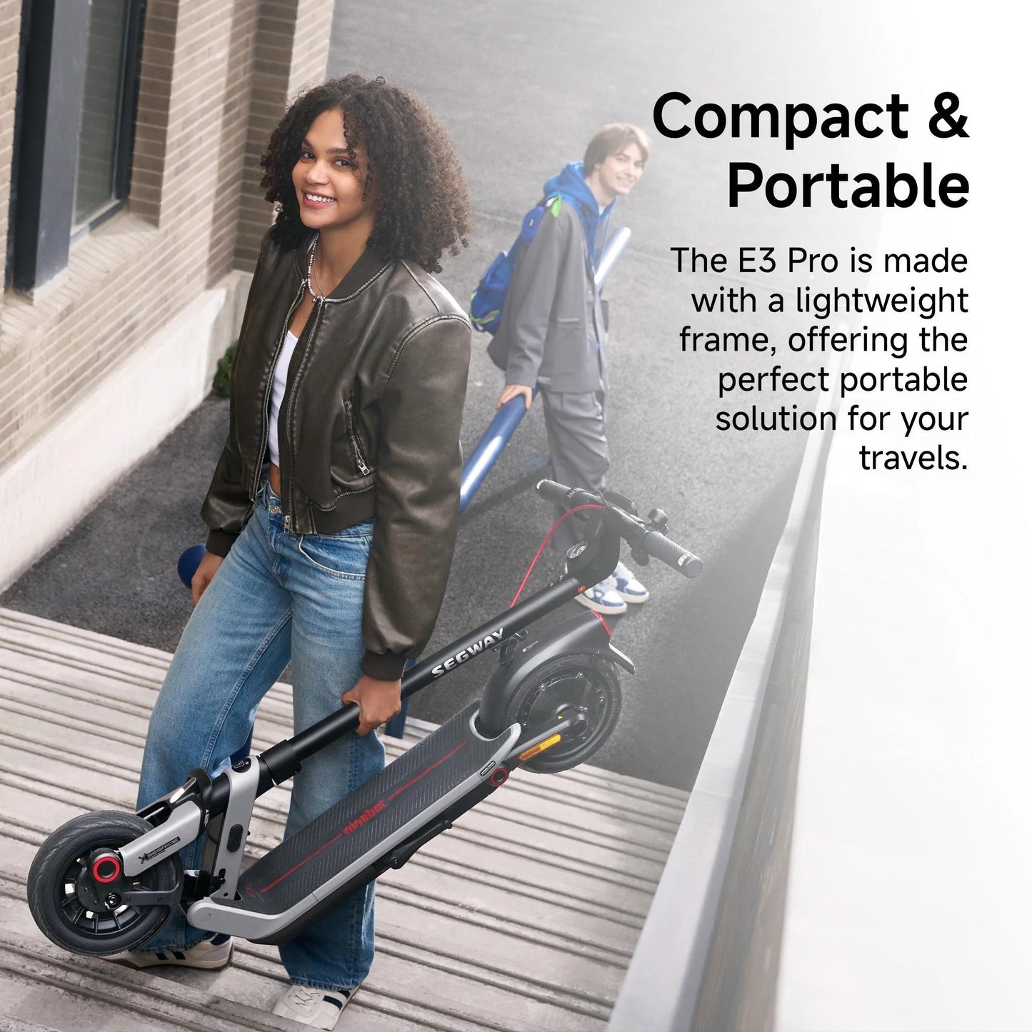 Segway E3 Pro Electric Scooter, 20 mph Max Speed w\u002F 34 miles Max Range, Dual Suspension - Black (80% New)