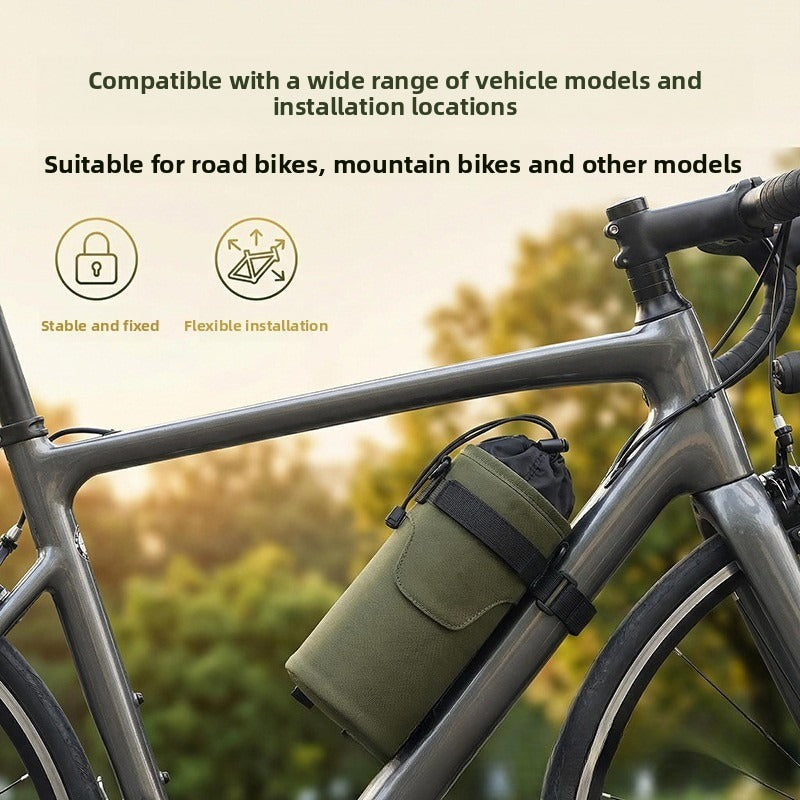Bike Handlebar Water Bottle Holder Insulated Cycling Water Bottle Bag for Road MTB Bicycle